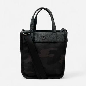 LULULEMON Now and Always Micro Tote Bag Crossbody Shoulder Jacquard Camo Black